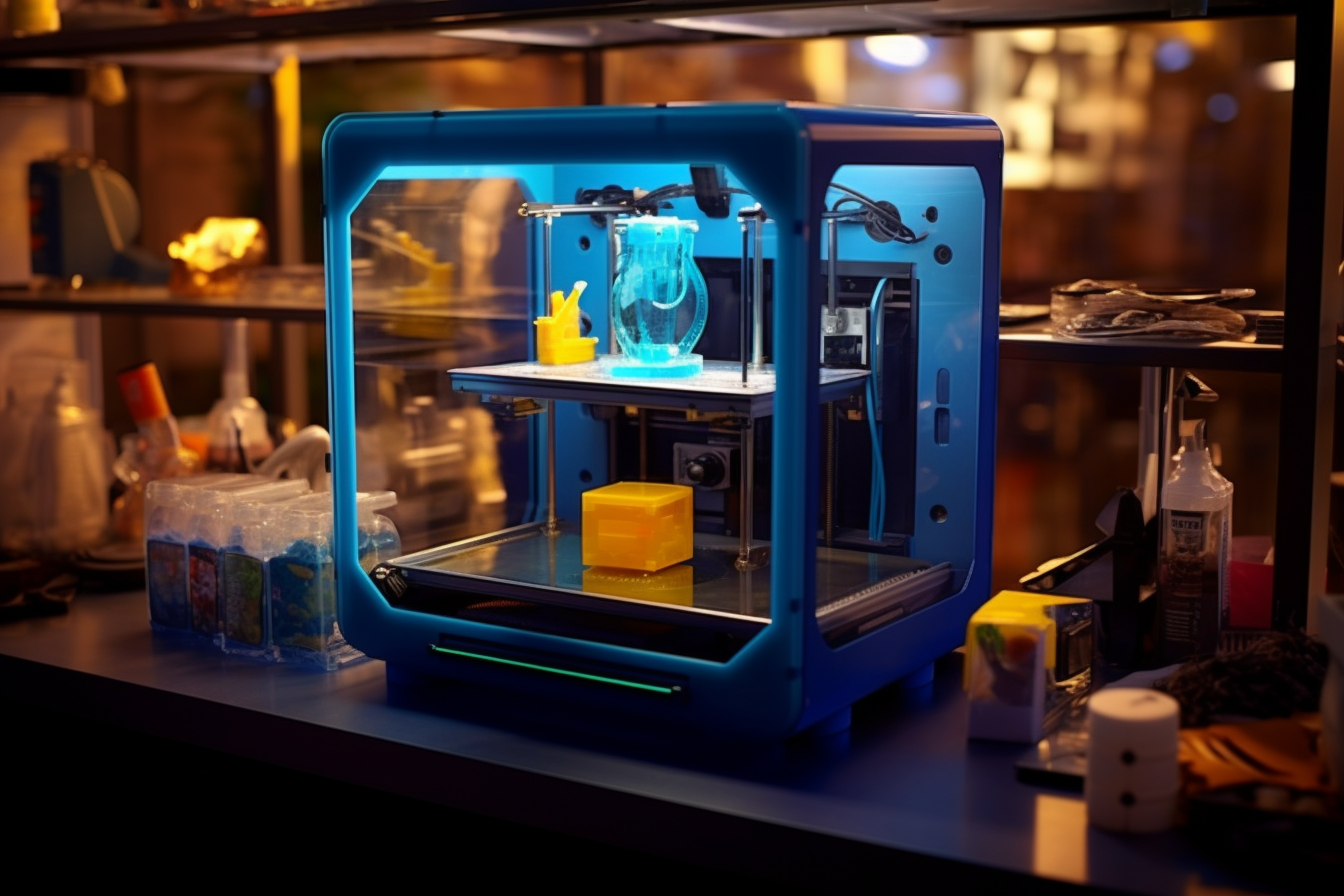 a 3d printer on a shelf