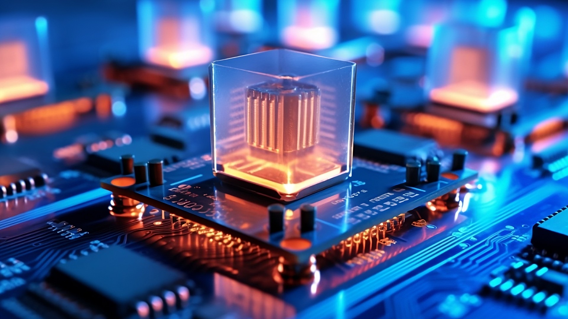 a close up of microprocessors