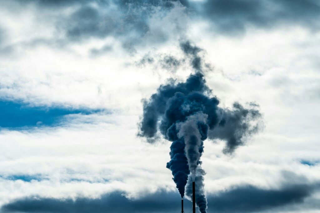 Cloud of fumes from a factory