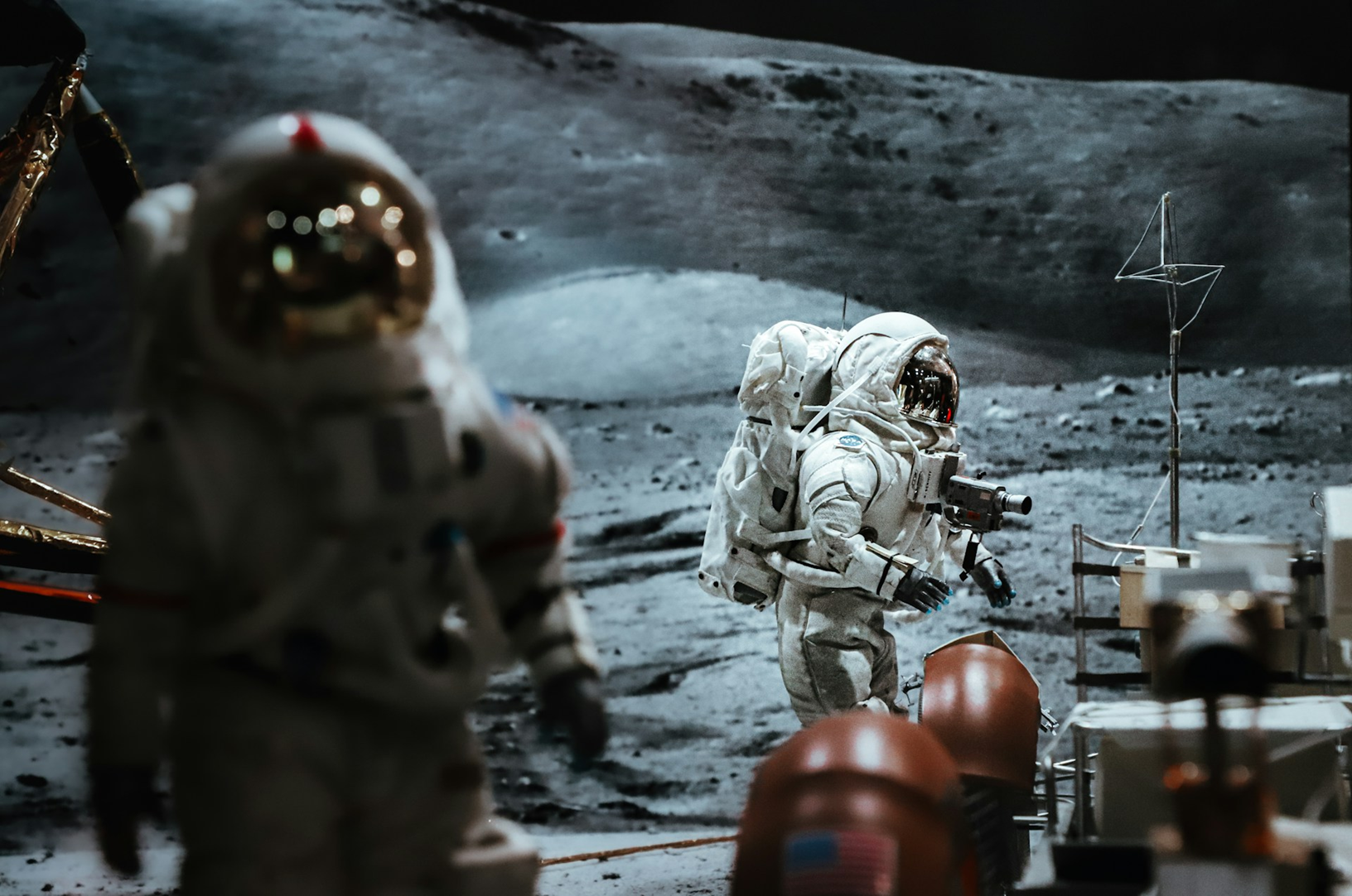 A recreation of NASA's moon mission