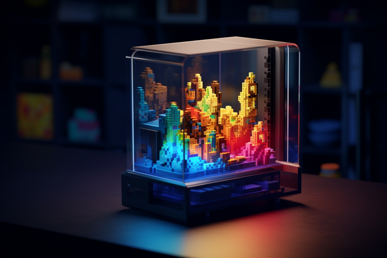 a colorful 3D printer