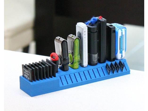 a 3D printed object for organizing storage drives