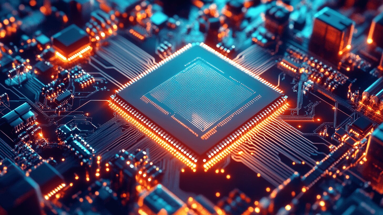 an artistic representation of raw materials for semiconductor chips