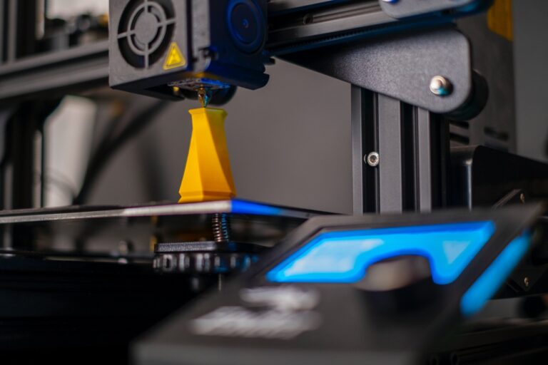 A 3D printer printing something.