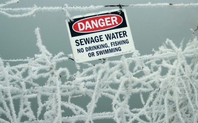 Danger Sewage Water Sign