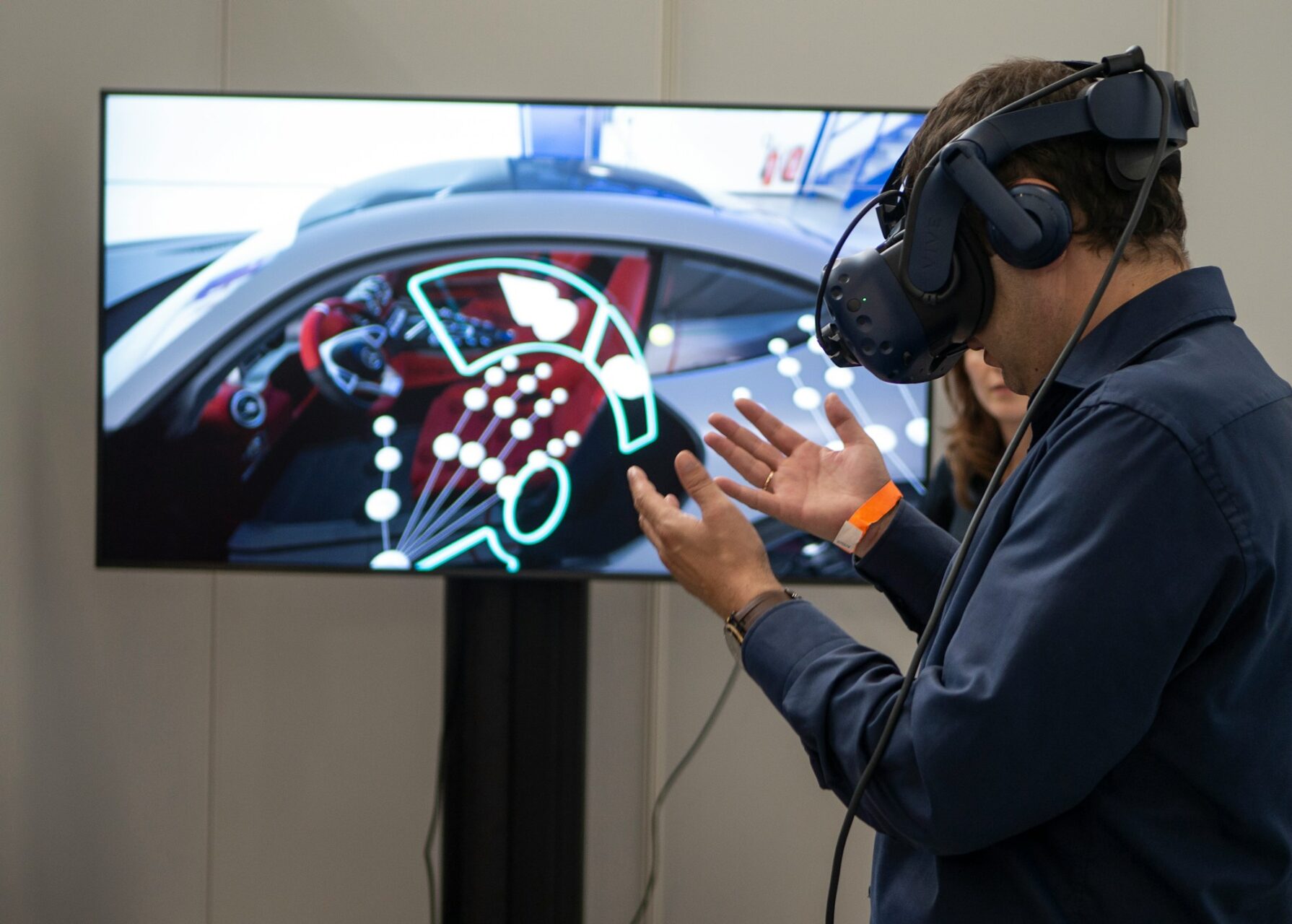 a man using a vr treadmill