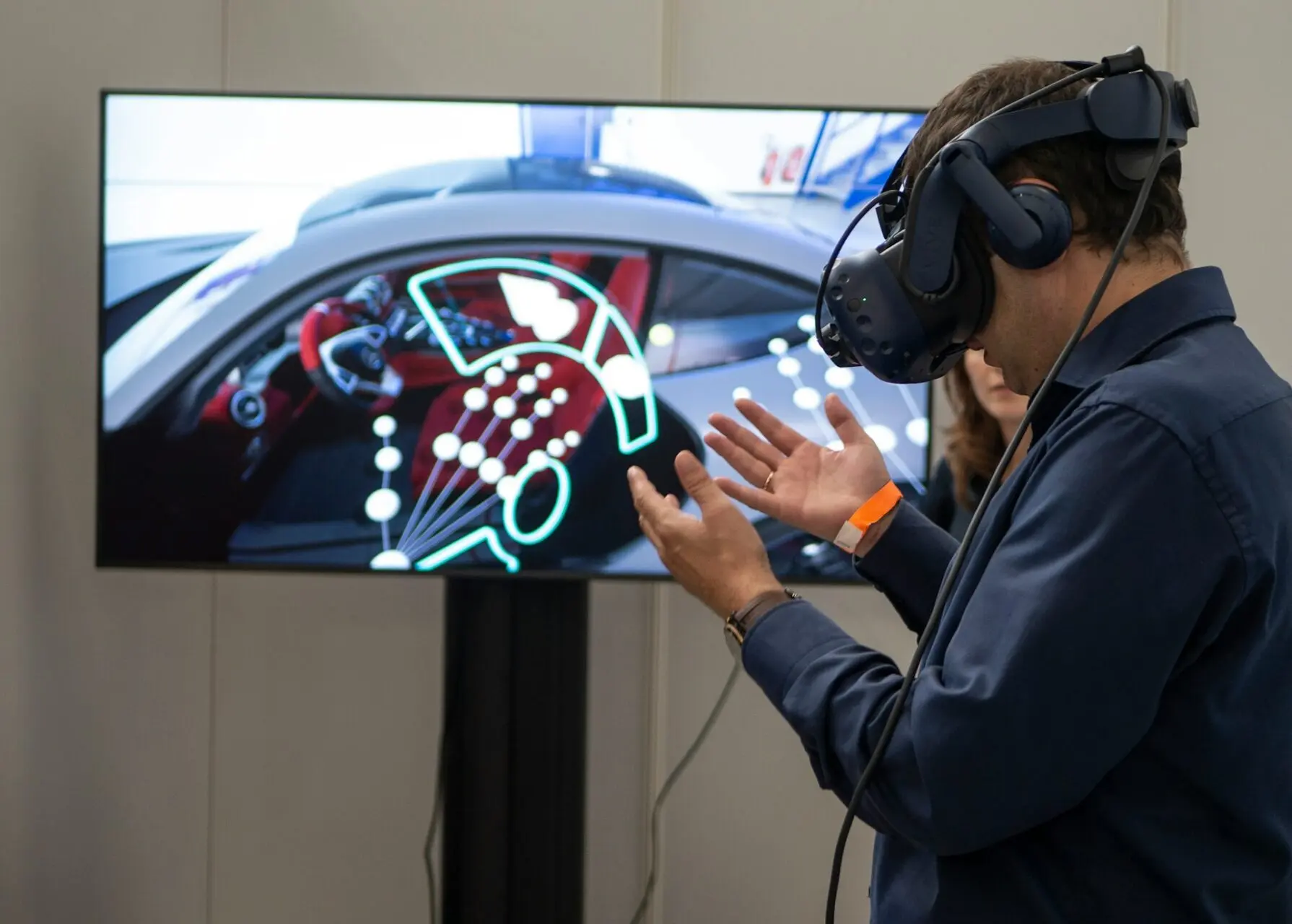 a man using a vr treadmill