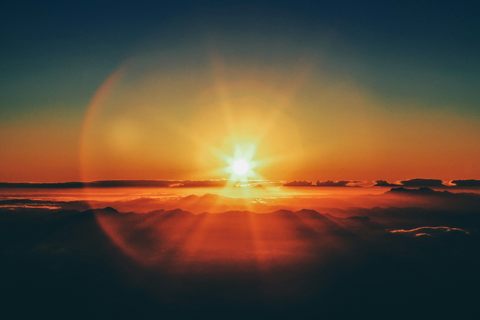 Sun Glare Over Clouds