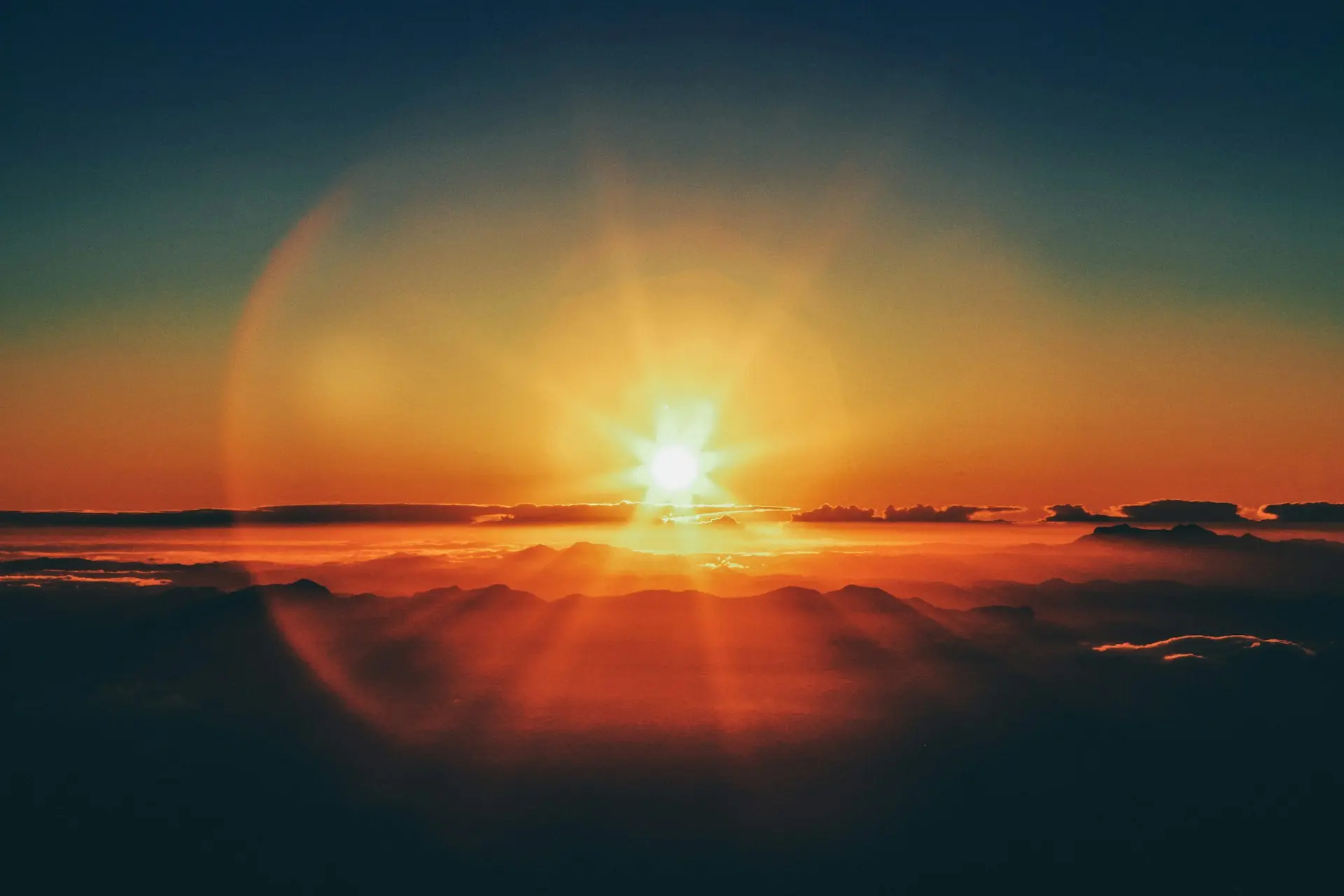 Sun Glare Over Clouds