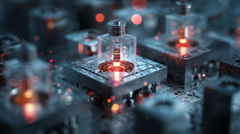 an artistic representation of electronic discharge manufacturing