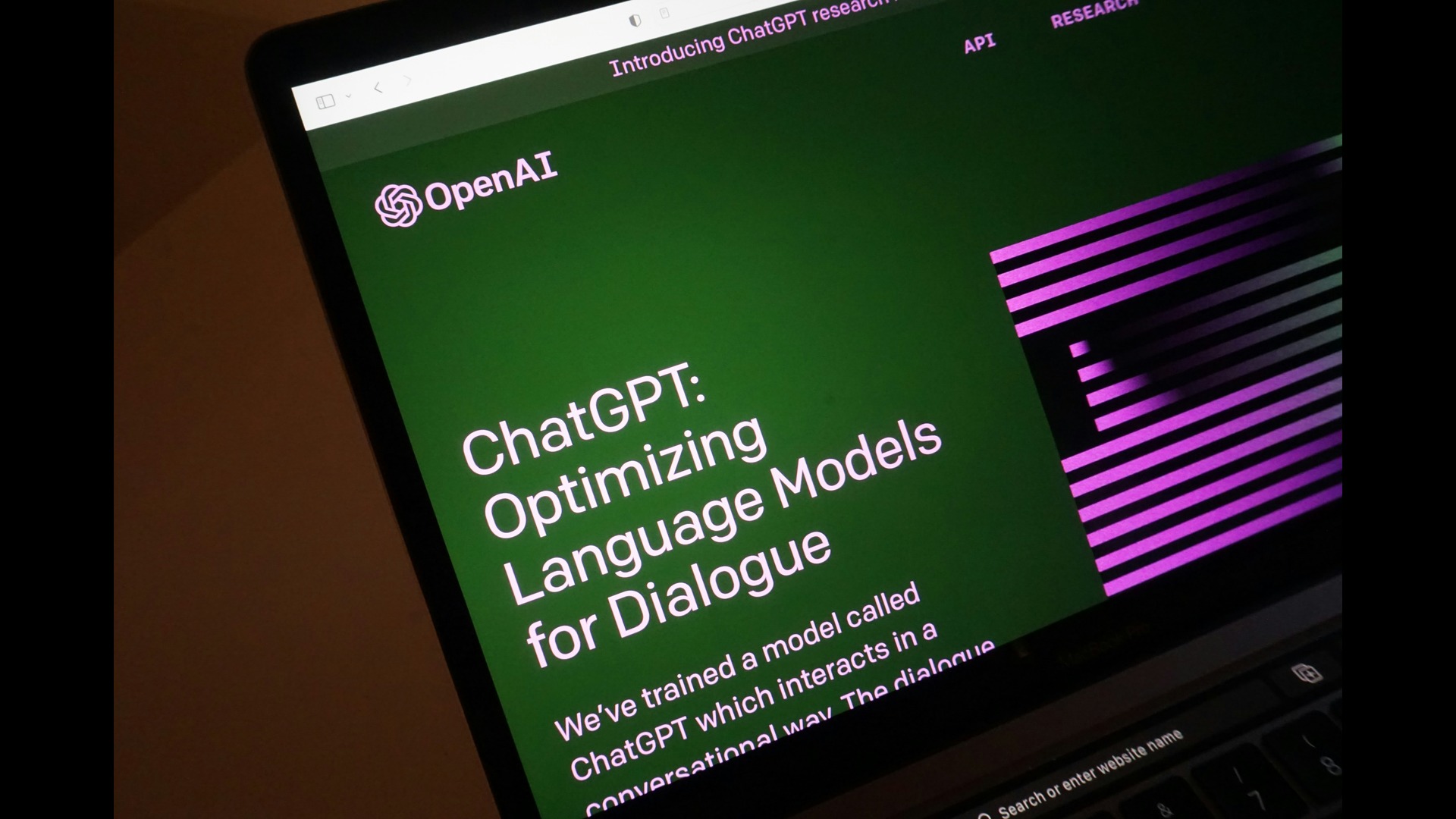 What is ChatGPT? Laptop with ChatGPT on the screen,